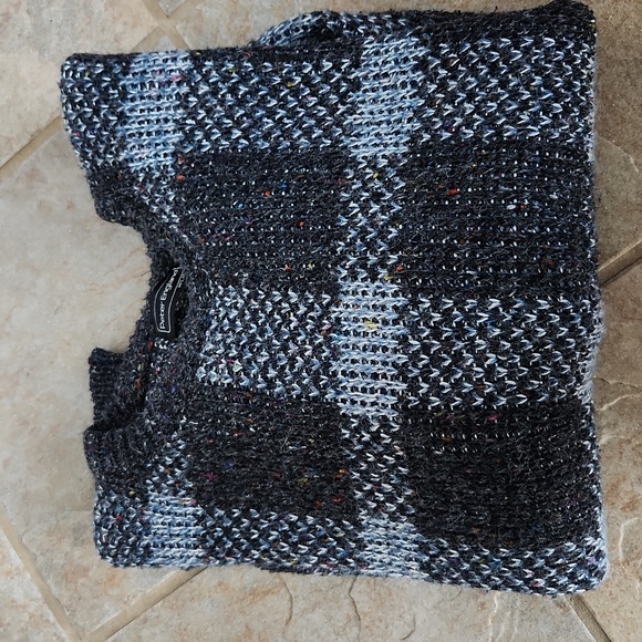 Plaid Crewneck Wool Blend Sweater Vintage - Picture 15 of 15